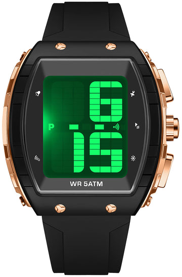 Findtime Digital Watches for Elderly Men, Large Face Voice Talking White Watch with English Speaking LED Backlight Big Number Easy to Read Timer Alarm 5ATM Waterproof